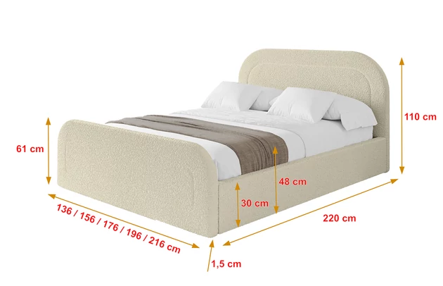 Polsterbett LERAY-Z - 4