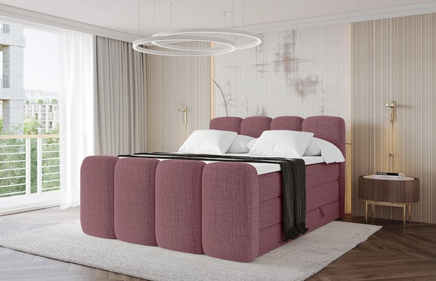 Bezug: Flechtstoff, Farbe: Altrosa - Aragon 69, Stoffbeschreibung: polsterstoff-aragon-hochwertige-und-elegante-strukturweich-und-angenehm-im-griffscheuerfest-45-000-60000-zyklen-gewicht-von-340-g-m2reibungswiderstand-4-5, Zimmer: Schlafzimmer, Länge: 212 cm, Breite: 120 cm, Höhe: 115 cm, Größe: 120x200 cm, Länge der Schlaffläche: 200 cm, Breite der Schlaffläche: 120 cm, Liegehöhe: 55 cm, Härtegrad der Matratze: H3 und H4, Höhe der Matratze: 20 cm, Farbe des Toppers: Weiß, Höhe des Toppers: 5 cm, Material des Toppers: Schaumstoff, Bettkasten: Ja, Anzahl der Bettkasten: 2, Höhe der Bettkasten: 30 cm, Höhe des Kopfteils: 115 cm, Material der Füße: Plastik, Höhe der Füße: 2 cm, Dicke des Kopfteils: 8 cm, Dicke des Fußteils: 7 cm, Gepolsterte Rückseite: Nein - 1