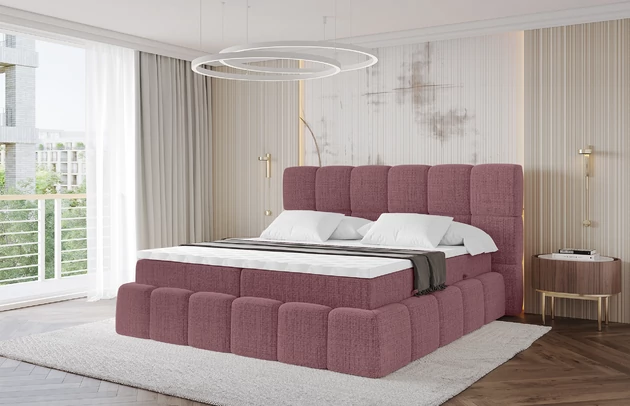 Material: Holz, Bezug: Flechtstoff, Farbe: Altrosa - Aragon 69, Stoffbeschreibung: polsterstoff-aragon-hochwertige-und-elegante-strukturweich-und-angenehm-im-griffscheuerfest-45-000-60000-zyklen-gewicht-von-340-g-m2reibungswiderstand-4-5, Zimmer: Schlafzimmer, Länge: 238 cm, Breite: 120 cm, Höhe: 113 cm, Größe: 120x200 cm, Länge der Schlaffläche: 200 cm, Breite der Schlaffläche: 120 cm, Liegehöhe: 54 cm, Härtegrad der Matratze: H3, Matratze: Bonellfederung, Farbe des Toppers: Weiß, Höhe des Toppers: 5 cm, Material des Toppers: Schaumstoff, Bettkasten: Ja, Anzahl der Bettkasten: 2, Höhe des Kopfteils: 113 cm, Material der Füße: Plastik, Höhe der Füße: 2 cm, Gepolsterte Rückseite: Nein, Stil: Modern - 1