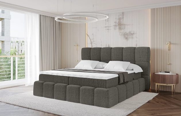 Material: Holz, Bezug: Flechtstoff, Farbe: Grau - Aragon 97, Stoffbeschreibung: polsterstoff-aragon-hochwertige-und-elegante-strukturweich-und-angenehm-im-griffscheuerfest-45-000-60000-zyklen-gewicht-von-340-g-m2reibungswiderstand-4-5, Zimmer: Schlafzimmer, Länge: 238 cm, Breite: 120 cm, Höhe: 113 cm, Größe: 120x200 cm, Länge der Schlaffläche: 200 cm, Breite der Schlaffläche: 120 cm, Liegehöhe: 54 cm, Härtegrad der Matratze: H3, Matratze: Bonellfederung, Farbe des Toppers: Weiß, Höhe des Toppers: 5 cm, Material des Toppers: Schaumstoff, Bettkasten: Ja, Anzahl der Bettkasten: 2, Höhe des Kopfteils: 113 cm, Material der Füße: Plastik, Höhe der Füße: 2 cm, Gepolsterte Rückseite: Nein, Stil: Modern - 1