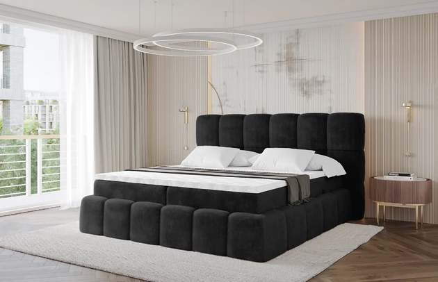 Material: Holz, Bezug: Kunstfell, Farbe: Grafitgrau - Lapitt 16, Stoffbeschreibung: Polsterstoff LAPITT: besonders weicher und dichter Stoff von hoher Qualität, Zusammensetzung 100%PES, scheuerfest (60000 Zyklen), Gewicht von 315 g/m2 ± 5% ,Reibungswiderstand 4–11, Zimmer: Schlafzimmer, Länge: 238 cm, Breite: 120 cm, Höhe: 113 cm, Größe: 120x200 cm, Länge der Schlaffläche: 200 cm, Breite der Schlaffläche: 120 cm, Liegehöhe: 54 cm, Härtegrad der Matratze: H3, Matratze: Bonellfederung, Farbe des Toppers: Weiß, Höhe des Toppers: 5 cm, Material des Toppers: Schaumstoff, Bettkasten: Ja, Anzahl der Bettkasten: 2, Höhe des Kopfteils: 113 cm, Material der Füße: Plastik, Höhe der Füße: 2 cm, Gepolsterte Rückseite: Nein, Stil: Modern - 1