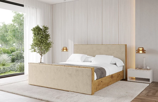 Bezug: Kunstfell, Farbe: Beige - Lapitt 29, Stoffbeschreibung: Polsterstoff LAPITT: besonders weicher und dichter Stoff von hoher Qualität, Zusammensetzung 100%PES, scheuerfest (60000 ), Gewicht von 315 g/m2 ± 5% ,Reibungswiderstand 4–10., Zimmer: Schlafzimmer, Länge: 230 cm, Breite: 140 cm, Höhe: 107 cm, Größe: 120x200 cm, Länge der Schlaffläche: 200 cm, Breite der Schlaffläche: 120 cm, Liegehöhe: 48 cm, Matratze: Mit H3 / H4 Taschenfederkern Matratze, Höhe der Matratze: 25 cm, Matratzentyp: Taschenfederkernmatratze, Bettkasten: Ja, Anzahl der Bettkasten: 1, Höhe der Bettkasten: 30 cm, Höhe des Kopfteils: 107 cm, Gepolsterte Rückseite: Nein - 1