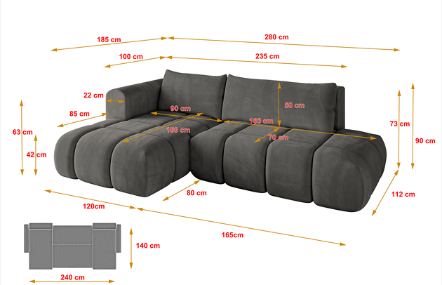 Ecksofa CLOUD-L - 4