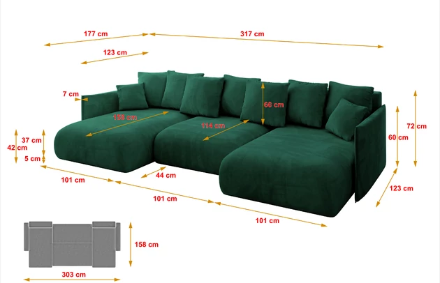 Wohnlandschaft ONESK-U - 7