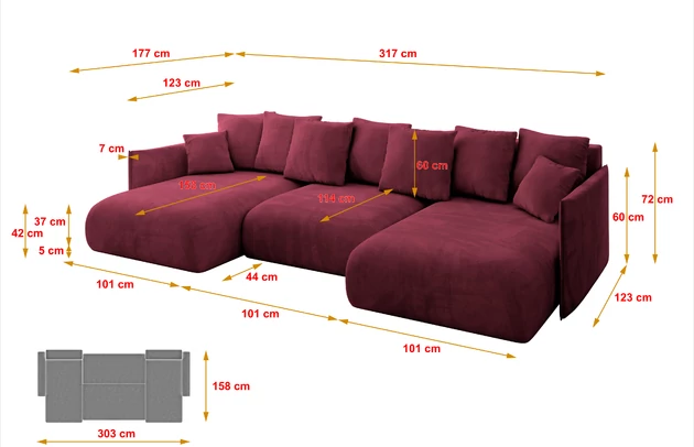 Wohnlandschaft ONESK-U - 7