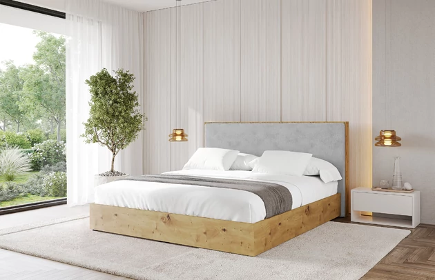 Bezug: Kunstfell, Farbe: Hellgrau - Lapitt 03, Stoffbeschreibung: Polsterstoff LAPITT: besonders weicher und dichter Stoff von hoher Qualität, Zusammensetzung 100%PES, scheuerfest (60000 ), Gewicht von 315 g/m2 ± 5% ,Reibungswiderstand 4–10., Zimmer: Schlafzimmer, Länge: 220 cm, Breite: 140 cm, Höhe: 107 cm, Größe: 120x200 cm, Länge der Schlaffläche: 200 cm, Breite der Schlaffläche: 120 cm, Liegehöhe: 48 cm, Matratze: Mit H3 / H4 Taschenfederkern Matratze, Höhe der Matratze: 25 cm, Matratzentyp: Taschenfederkernmatratze, Bettkasten: Ja, Anzahl der Bettkasten: 1, Höhe der Bettkasten: 30 cm, Höhe des Kopfteils: 107 cm, Gepolsterte Rückseite: Nein - 1