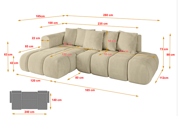 Ecksofa CLOUD-L-v1 - 4