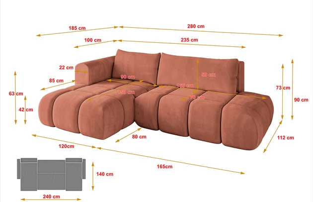 Ecksofa CLOUD-L - 8