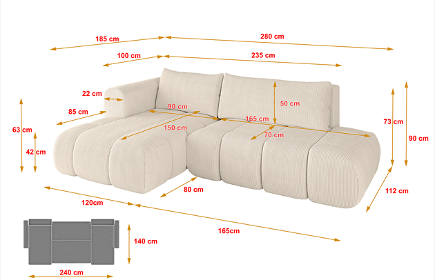 Ecksofa CLOUD-L - 4