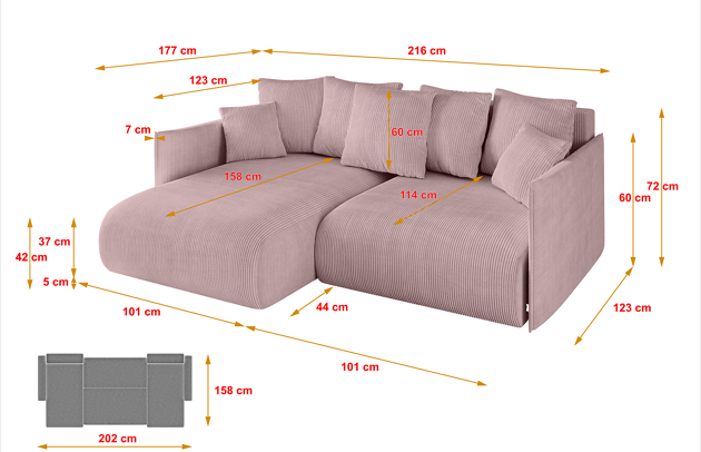 Ecksofa ONESK-L - 4