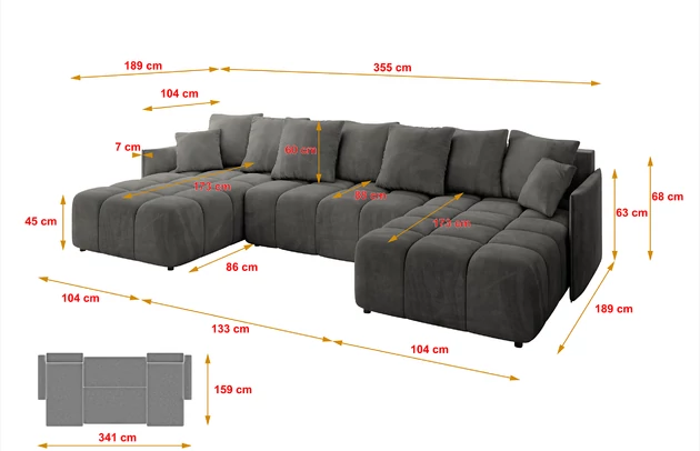 Wohnlandschaft LONLI-U - 7
