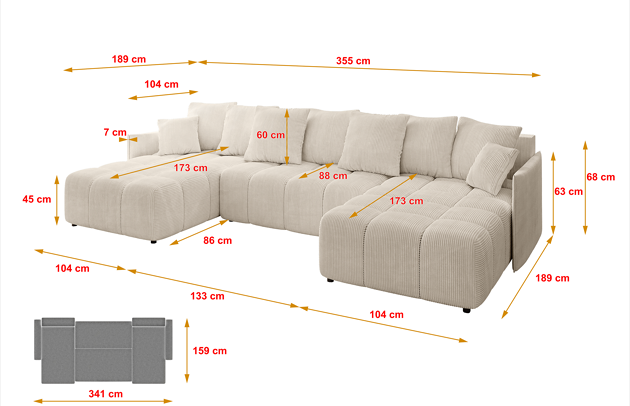 Wohnlandschaft LONLI-U - 4