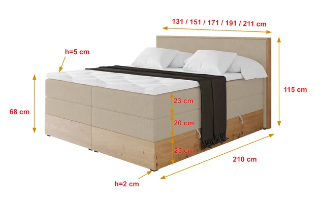 Boxspringbett LOLLI9-KING - 4