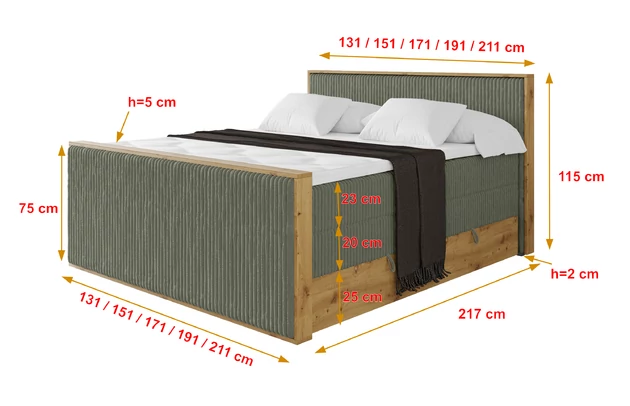 Boxspringbett LOLLI9-Z-KING - 4