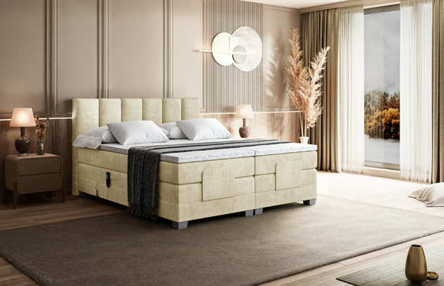 Elektrisches Boxspringbett AMEL EL - 4