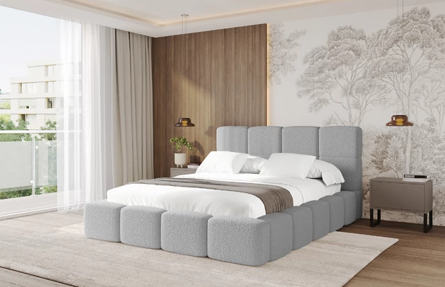 Bezug: Bouclé, Farbe: Hellgrau - Quelle 83, Stoffbeschreibung: Polsterstoff Quelle: hochwertiger Bouclé Stoff, strapazierfähig, atmungsaktiv und pflegeleicht. (80.000 Martindale-Zyklen) 100 % PES, pillingarm(4-5), Gewicht 315 g/m² ±5 %, Zimmer: Schlafzimmer, Länge: 224 cm, Breite: 148 cm, Höhe: 110 cm, Größe: 120x200 cm, Länge der Schlaffläche: 200 cm, Breite der Schlaffläche: 120 cm, Liegehöhe: 48 cm, Matratze: Mit H3 / H4 Taschenfederkern Matratze, Höhe der Matratze: 25 cm, Matratzentyp: Taschenfederkernmatratze, Bettkasten: Ja, Anzahl der Bettkasten: 1, Höhe der Bettkasten: 33 cm, Höhe des Kopfteils: 110 cm, Gepolsterte Rückseite: Nein - 1