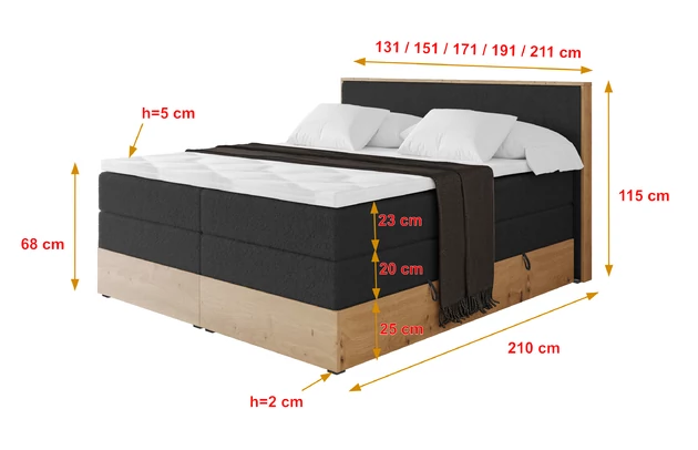 Boxspringbett LOLLI9-KING - 4
