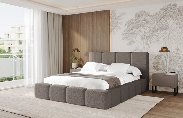 Bezug: Bouclé, Farbe: Braun - Quelle 20, Stoffbeschreibung: Polsterstoff Quelle: hochwertiger Bouclé Stoff, strapazierfähig, atmungsaktiv und pflegeleicht. (80.000 Martindale-Zyklen) 100 % PES, pillingarm(4-5), Gewicht 315 g/m² ±5 %, Zimmer: Schlafzimmer, Länge: 224 cm, Breite: 148 cm, Höhe: 110 cm, Größe: 120x200 cm, Länge der Schlaffläche: 200 cm, Breite der Schlaffläche: 120 cm, Liegehöhe: 48 cm, Matratze: Mit H3 / H4 Taschenfederkern Matratze, Höhe der Matratze: 25 cm, Matratzentyp: Taschenfederkernmatratze, Bettkasten: Ja, Anzahl der Bettkasten: 1, Höhe der Bettkasten: 33 cm, Höhe des Kopfteils: 110 cm, Gepolsterte Rückseite: Nein - 1