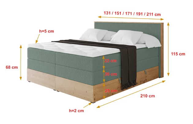Boxspringbett LOLLI9-KING - 4