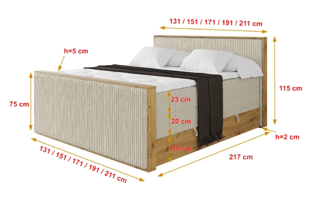 Boxspringbett LOLLI9-Z-KING - 4