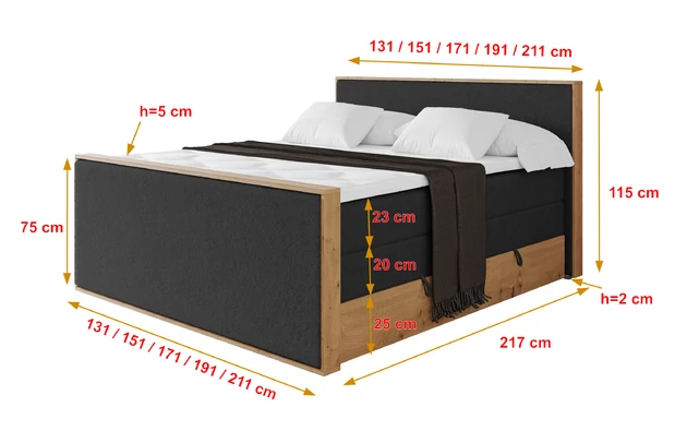 Boxspringbett LOLLI9-Z-KING - 4