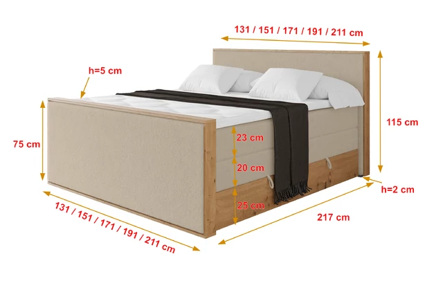 Boxspringbett LOLLI9-Z-KING - 4