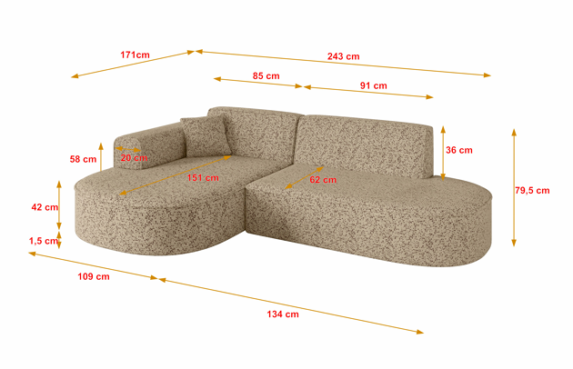 Ecksofa MARI-L1 - 4