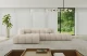 Bezug: Samt, Farbe: Beige - Dream Velvet 202.02, Stellvariante: Ottomane Links, Stoffbeschreibung: Polsterstoff Dream Velvet: Wasserabweisender und leicht zu reinigender Möbelstoff, scheuerfest (30.000 Martindale-Zyklen) lichtecht(6), pillingarm(4-5), 100 % PES, 360 g/m2±5%, Materialzusammensetzung: 100% Polyseter, Pilling Resistenz: 5, Abriebfestigkeit: 5, Scheuerbeständigkeit: 30000 Martindale-Zyklen, Ausstattung: Kissen, Schlaffunktion: Ohne Schlaffunktion, Zimmer: Wohnzimmer, Tiefe: 176 cm, Breite: 289 cm, Höhe: 71 cm, Länge der Schlaffläche: Nicht zutreffend, Breite der Schlaffläche: Nicht zutreffend, Liegehöhe: Nicht zutreffend, Anzahl der Sitzflächen: 6, Sitzfüllung: Wellenfeder + HR35 und T30-Schaum, Art der Rückenkissen: Rückenlehne - feste, Annzahl der Sitzkissen: 2, Anzahl der Zierkissen: 2, Tiefe der Armlehnen: 91 cm, Breite der Armlehnen: 28,5 cm, Höhe der Armlehnen: 71 cm, Breite der Ottomane: 118 cm, Tiefe der Ottomane: 145 cm, Tiefe der Sitzfläche: 60 cm, Sitzhöhe: 44 cm - 1