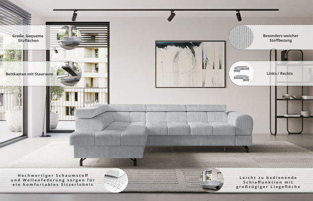 Ecksofa LUMA-L - 8