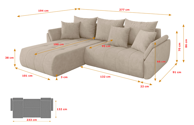 Ecksofa TOKO-L - 4