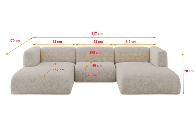 Wohnlandschaft MIRA-U1 - 4