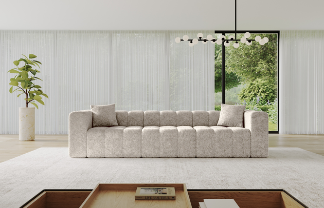 Bezug: Strukturstoff, Farbe: Beige - Bosco 08, Stellvariante: Gerade Sofa, Stoffbeschreibung: Polsterstoff BOSCO:angenehm weich und voluminös im Griff, 100%PES, scheuerfest (>100.000 Martindale-Zyklen), Gewicht 500g/m² +/-10%, lichtecht (4-5), pillingarm (4-5)., Materialzusammensetzung: 100% Polyester, Pilling Resistenz: 5, Abriebfestigkeit: 5, Scheuerbeständigkeit: 100000 Martindale-Zyklen, Ausstattung: Kissen, Zimmer: Wohnzimmer, Tiefe: 90, Breite: 315 cm, Höhe: 71, Liegehöhe: 45, Anzahl der Sitzflächen: 3, Art der Rückenkissen: Rückenlehne - feste, Anzahl der Zierkissen: 2, Material der Füße: Kunststoff, Höhe der Füße: 3 cm, Tiefe der Armlehnen: 90, Breite der Armlehnen: 30, Höhe der Armlehnen: 71, Tiefe der Sitzfläche: 60, Sitzhöhe: 45 - 1