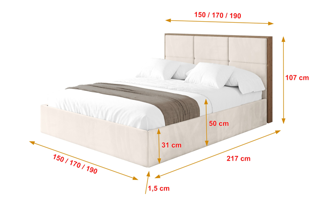 Polsterbett LILA - 4