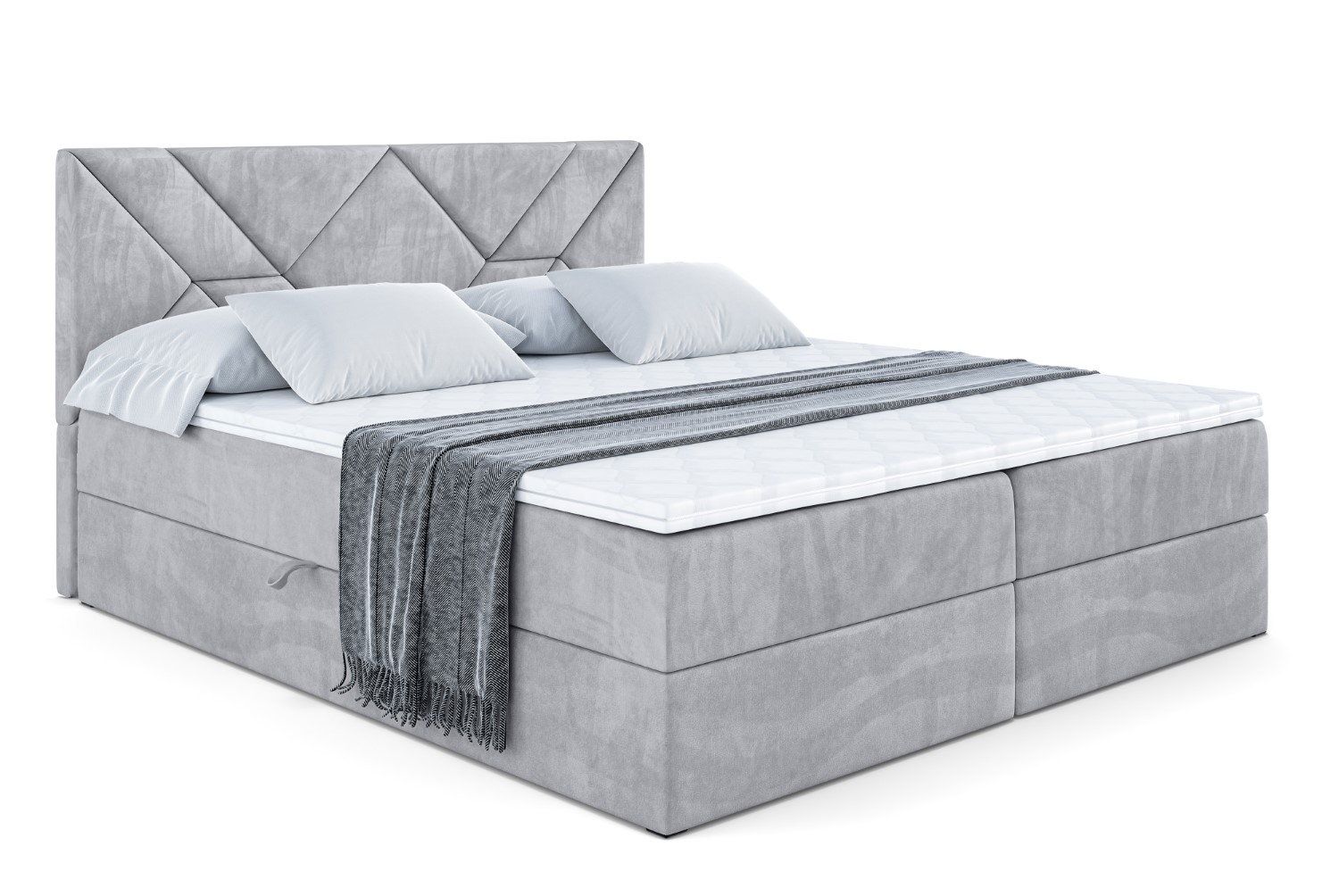 Boxbett BARWA 120x200 cm Hellgrau - Monolith 84