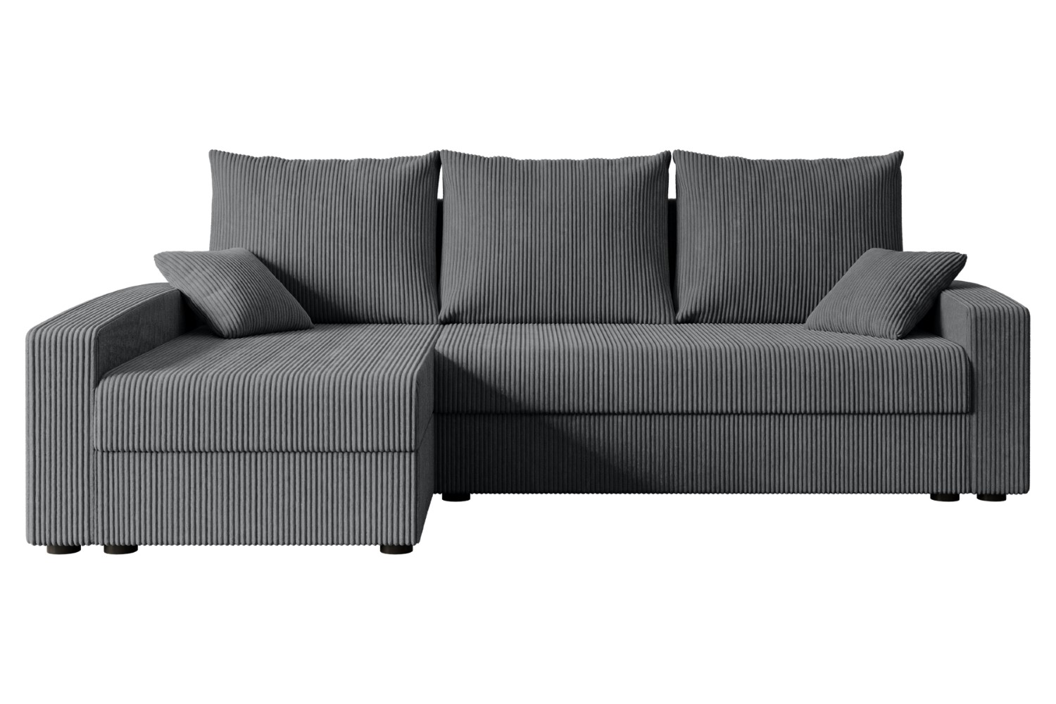 Ecksofa ALESIA-L Dunkelgrau - Poso 115