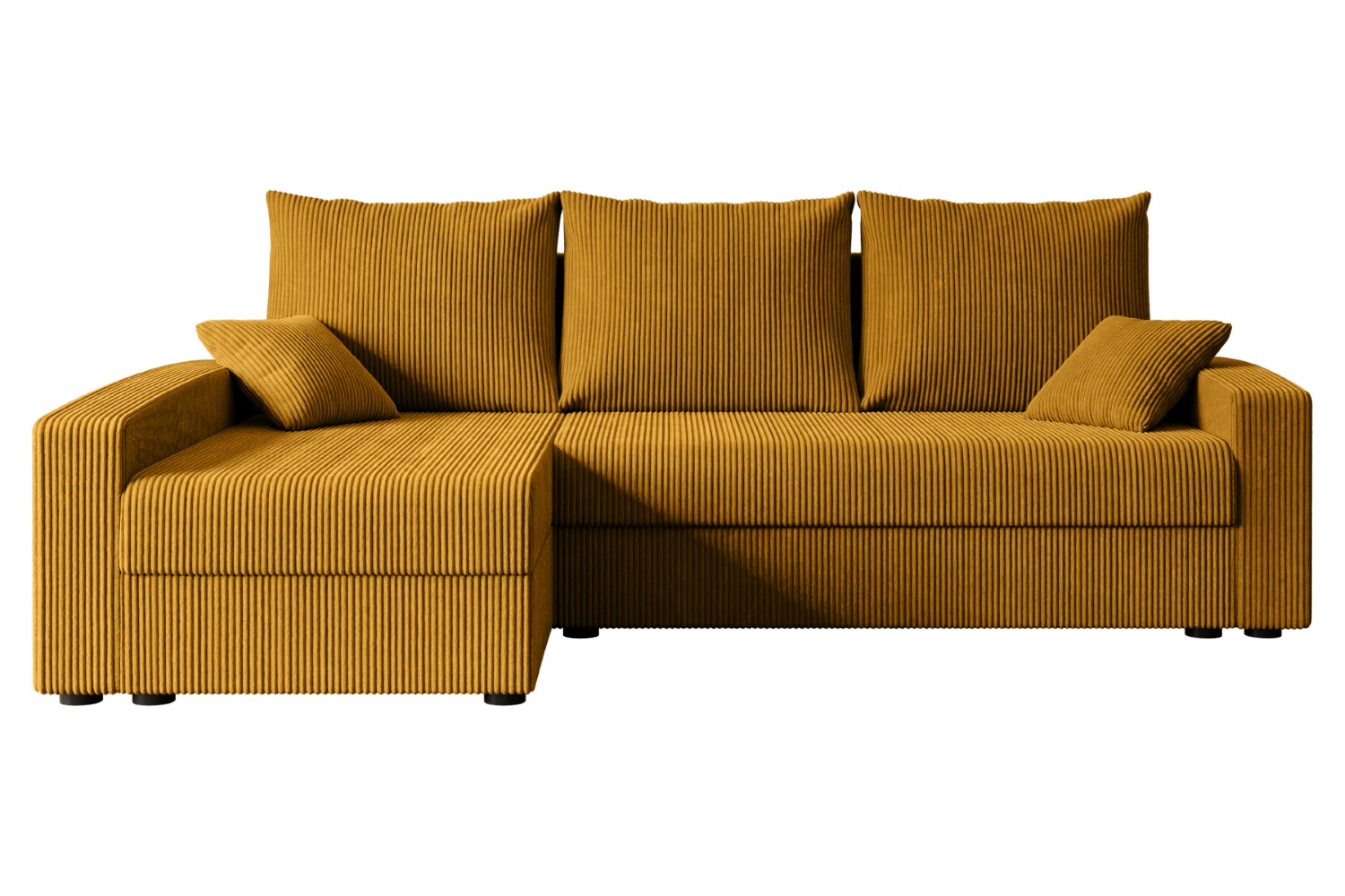 Ecksofa ALESIA-L Senfgelb - Poso 42