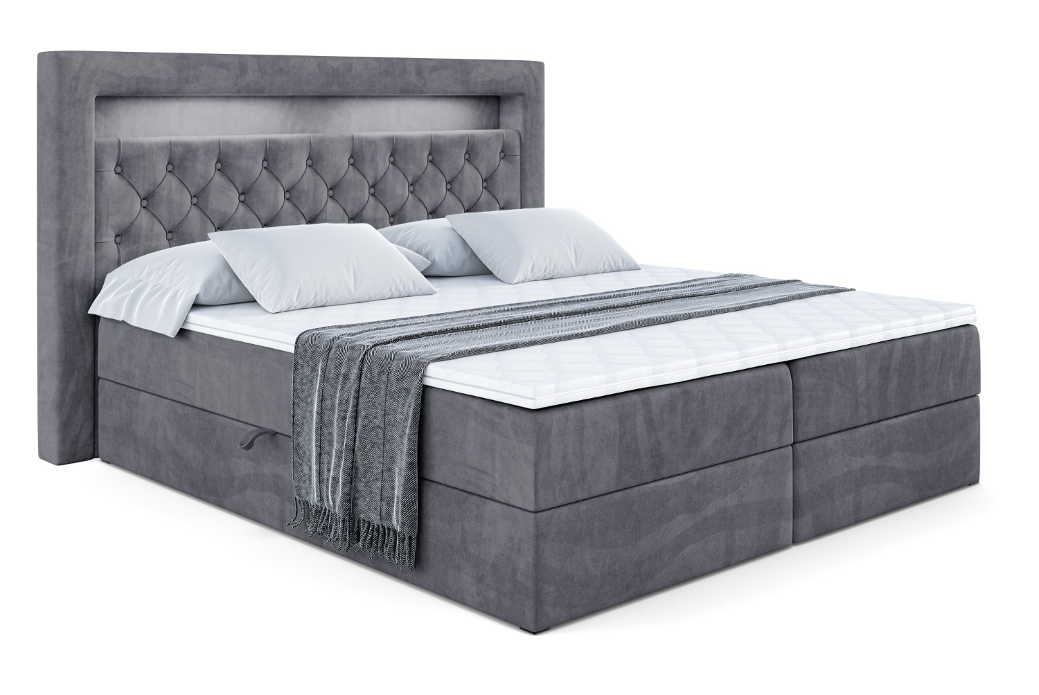 Boxbett NOEL GOLD 120x200 cm Dunkelgrau - Casablanca 2315