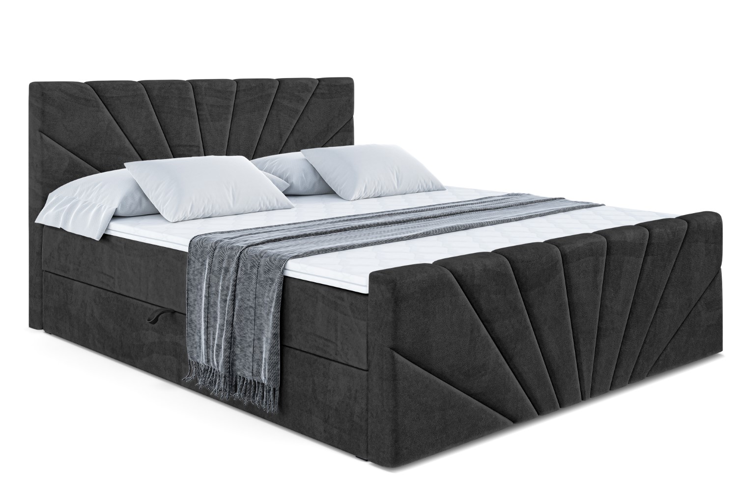 Boxbett MILTIO-Z 160x200 cm Schwarz - Casablanca 2316