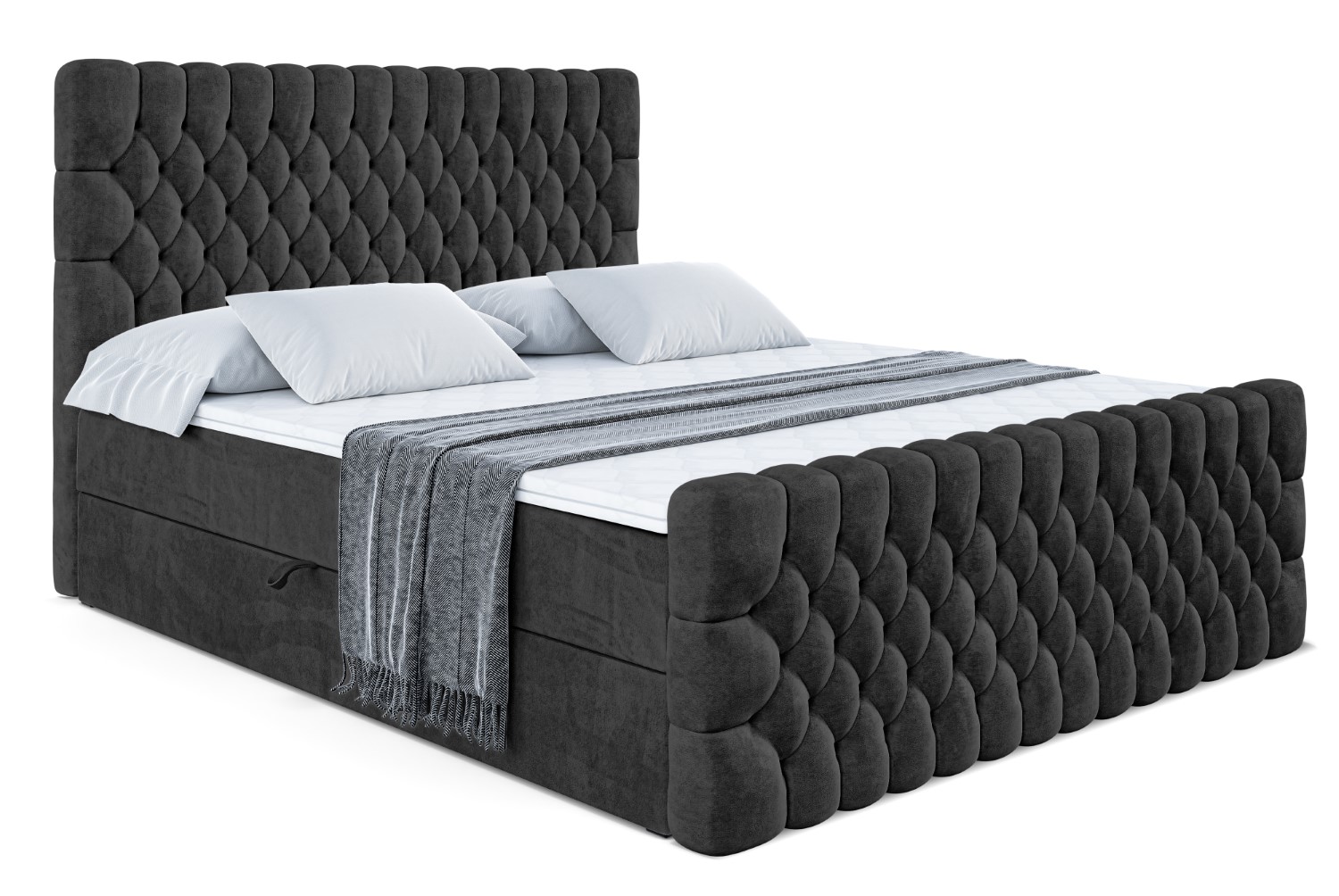 Boxbett SERENE-Z 120x200 cm Schwarz - Casablanca 2316