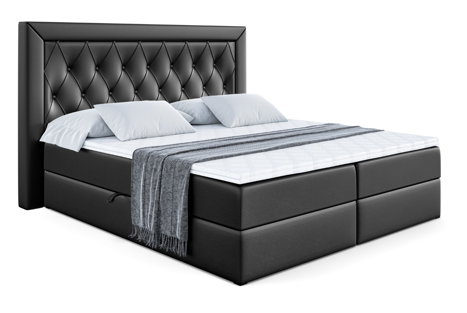 Boxbett NOEL 160x200 cm Schwarz - Soft 11