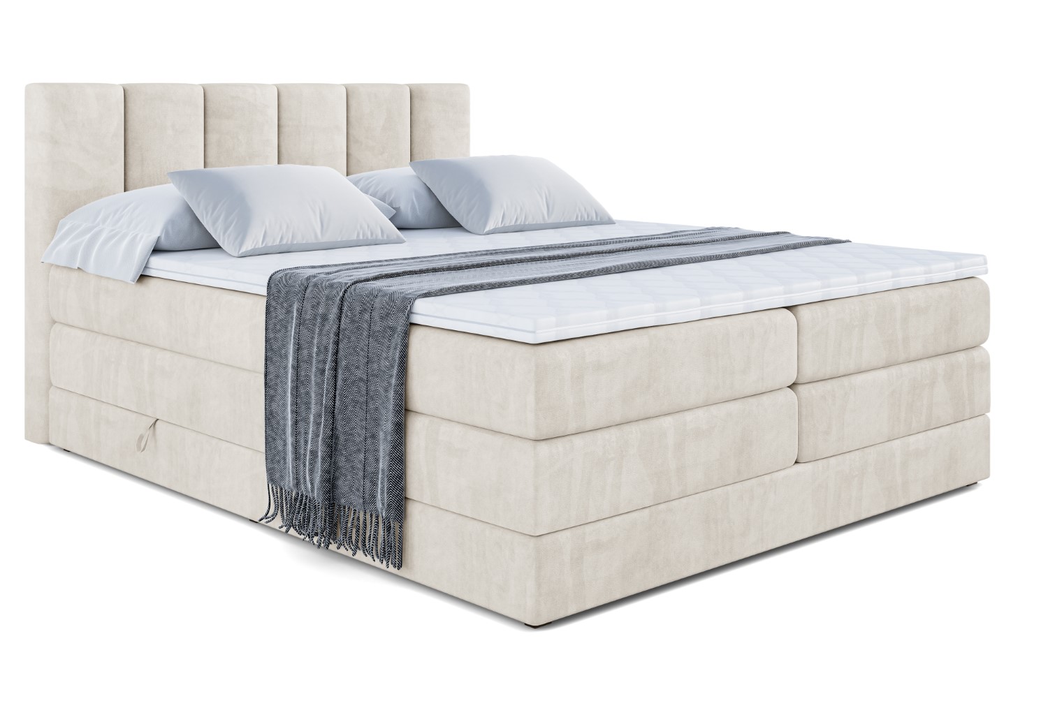 Boxspringbett BOXI1 KING 160x200 cm Beige - Casablanca 2301