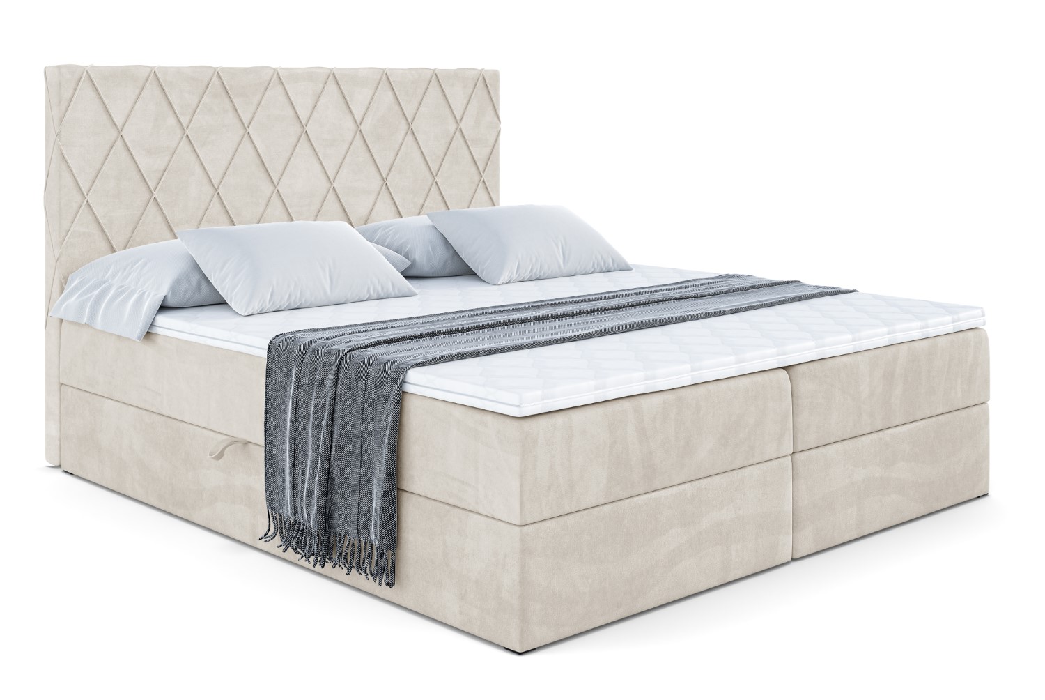 Boxbett LEPARO 120x200 cm Dunkelgrau - Casablanca 2315