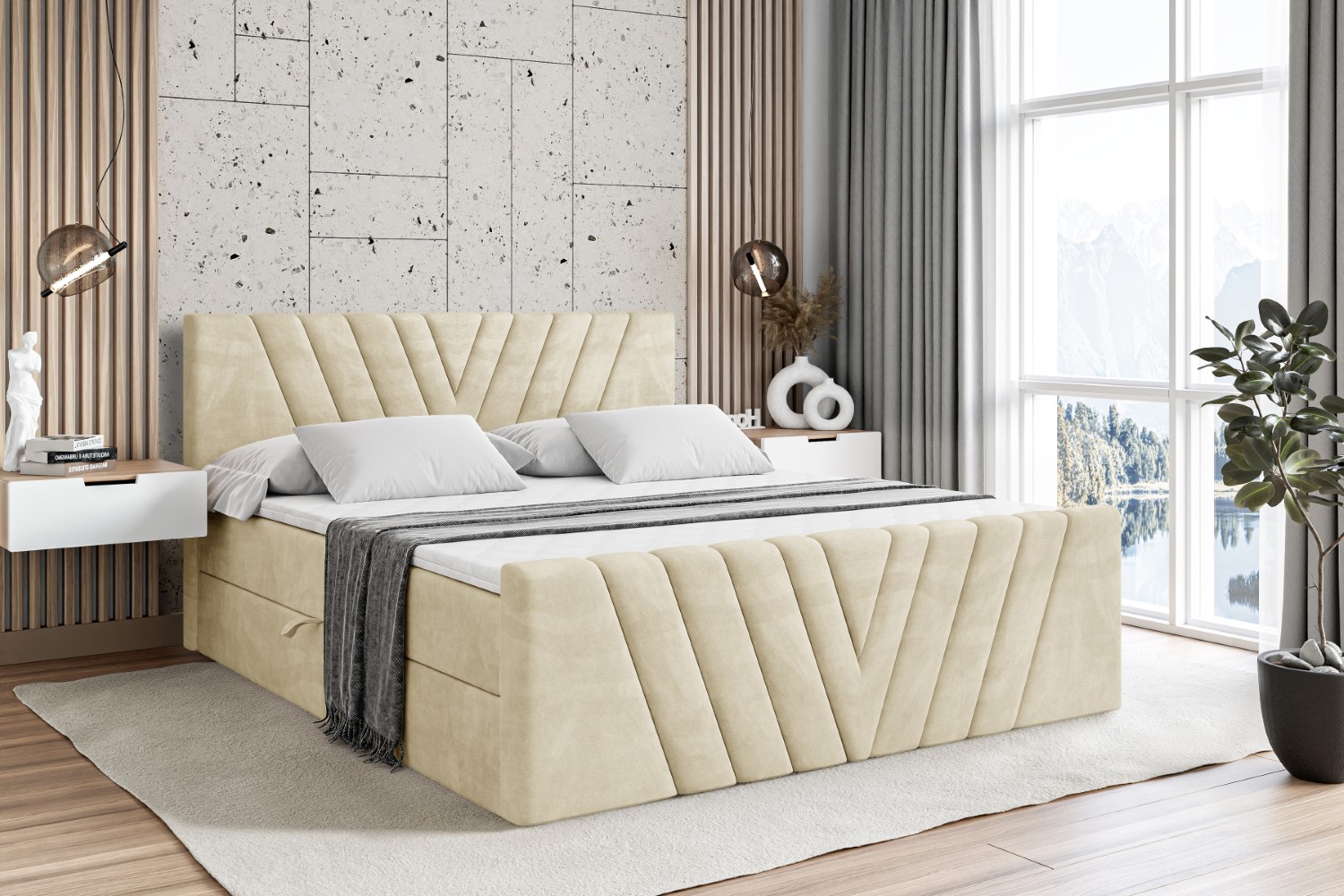 Monolithic Code Boxbett ERNINA-Z Beige - Monolith 4 120x200 cm | online kaufen ...