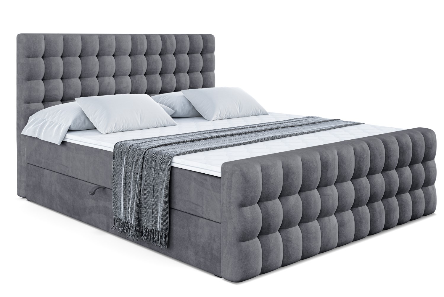 Boxbett VIONE-Z 180x200 cm Dunkelgrau - Casablanca 2315
