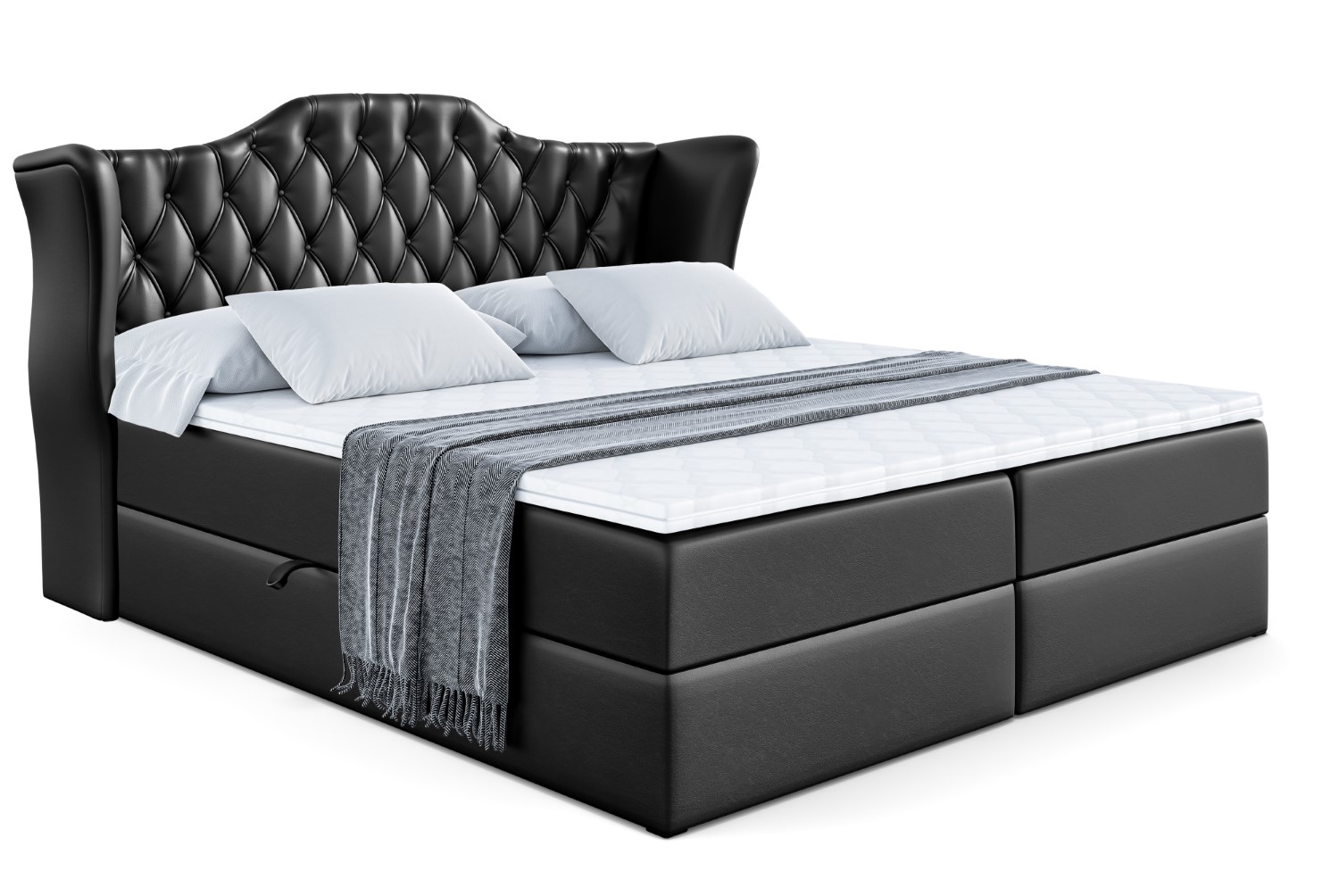 Boxbett VILA 120x200 cm Schwarz - Soft 11