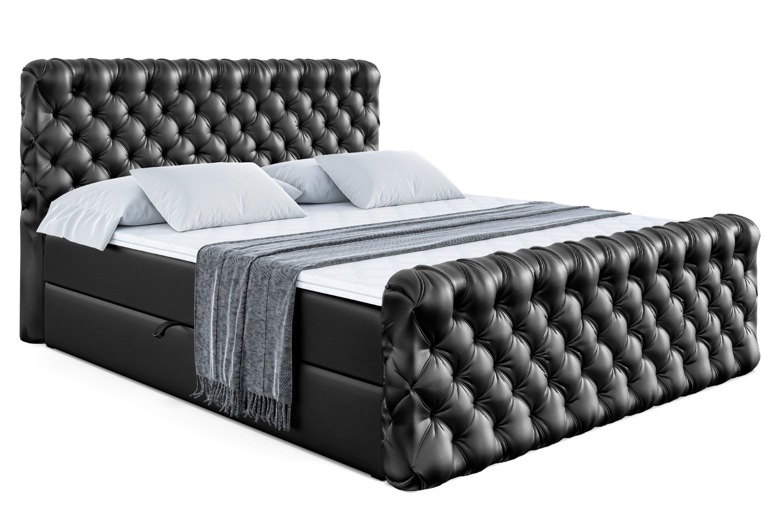 Boxbett BOXI8-Z 160x200 cm Schwarz - Soft 11