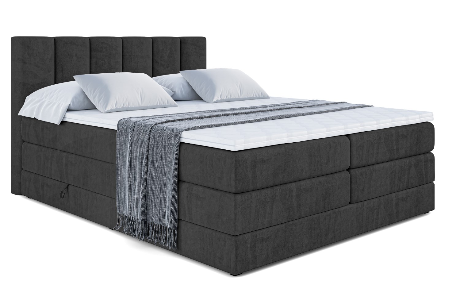 Boxspringbett BOXI1 KING 160x200 cm Schwarz - Casablanca 2316