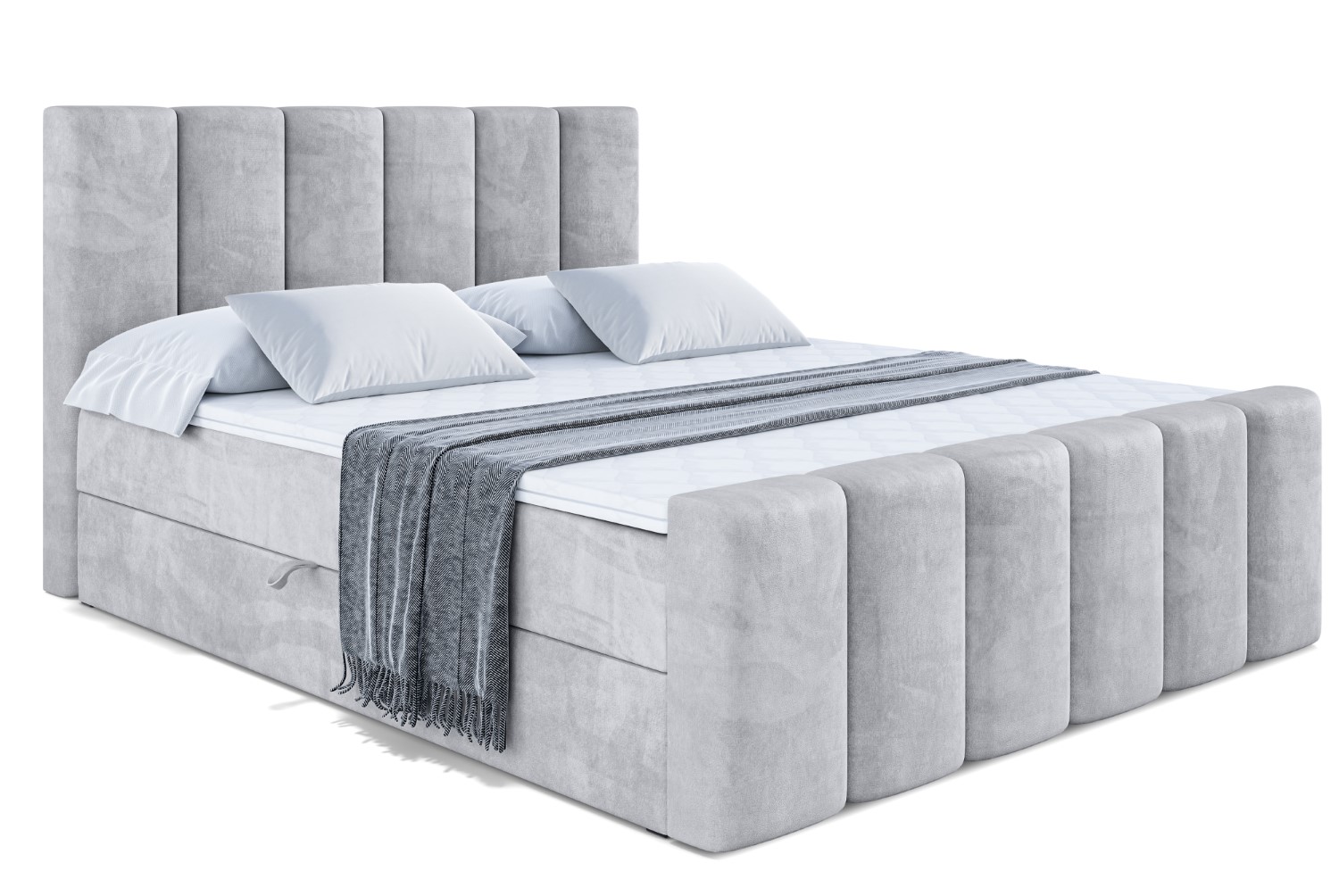 Boxbett BOXI1-Z 120x200 cm Hellgrau - Monolith 84