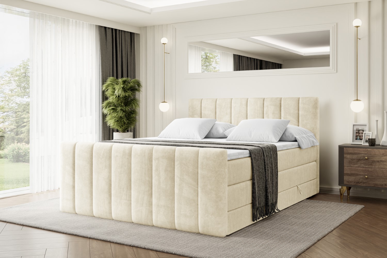 Monolithic Code Boxspringbett OTTA-Z KING Beige - Monolith 4 120x200 cm | online kaufen ...