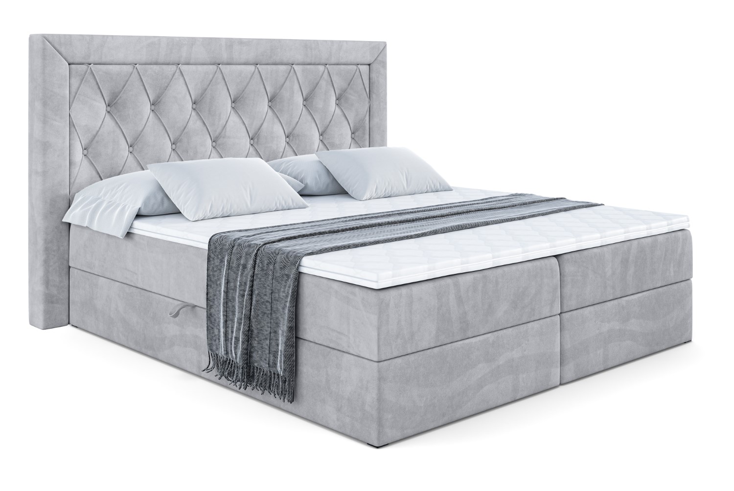 Boxbett NOEL 140x200 cm Hellgrau - Monolith 84